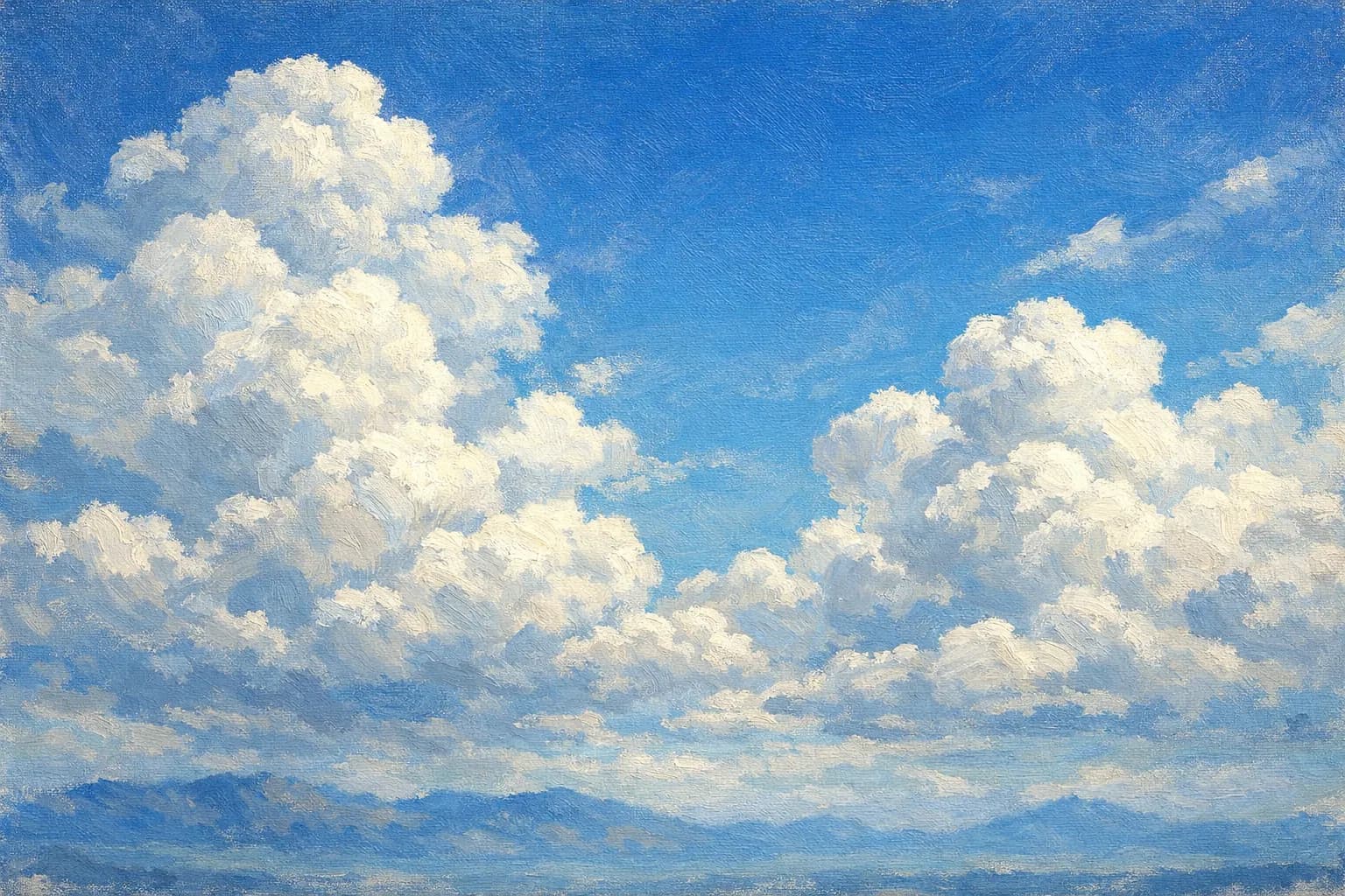 Himmel og skyer (dekorasjon for forsiden til Mailpartner)